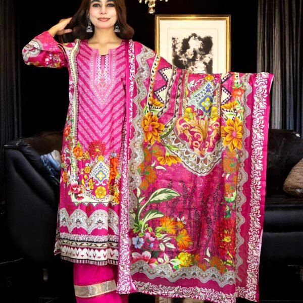 Pakistani Inspired Malhar Lawn Code 1001 Pink
