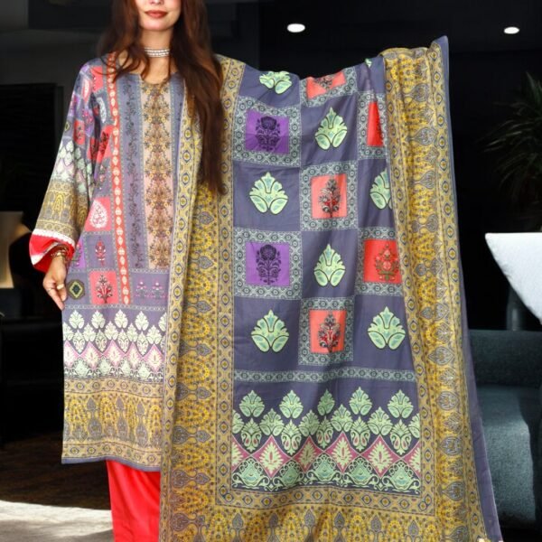 Pakistani Inspired Malhar Lawn Code 1007 Multi Colour