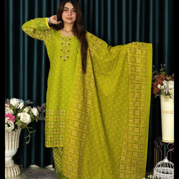 ANJAN COTTON 301 LIGHT OLIVE EMBODARY