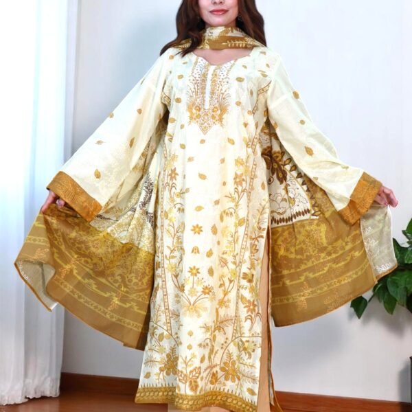 Indian Inspired Mannt Embroidery Lawn