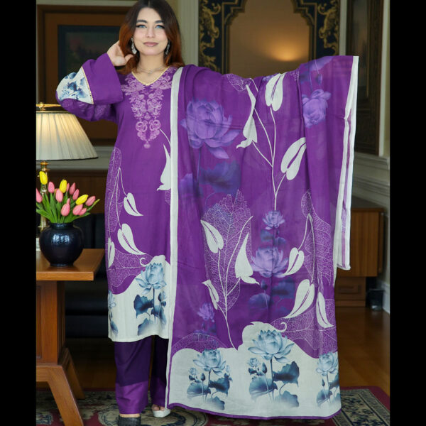 SWISS PURE COTTON LAWN 412 PURPLE